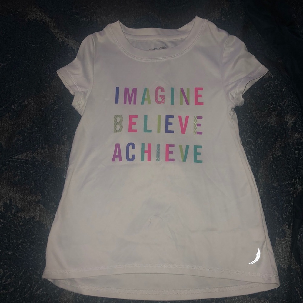 Girls ‘Imagine Believe Achieve’ active t shirt